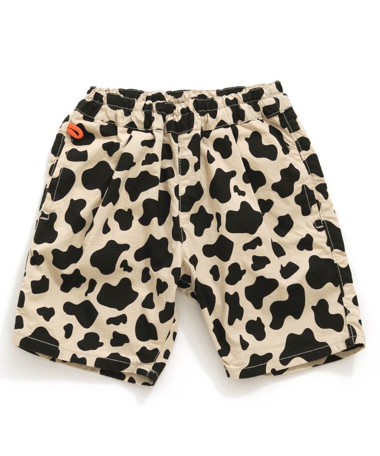 日本 BREEZE - 100%棉定番印花短褲-變形蟲-綠