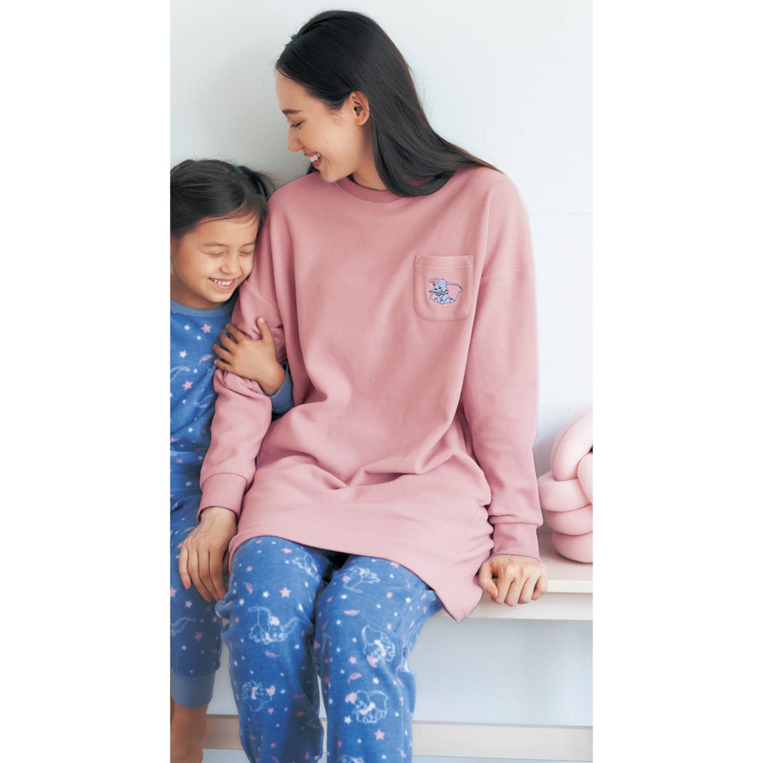 日本千趣會 - 迪士尼 柔軟長袖家居服-米奇-深灰x條紋