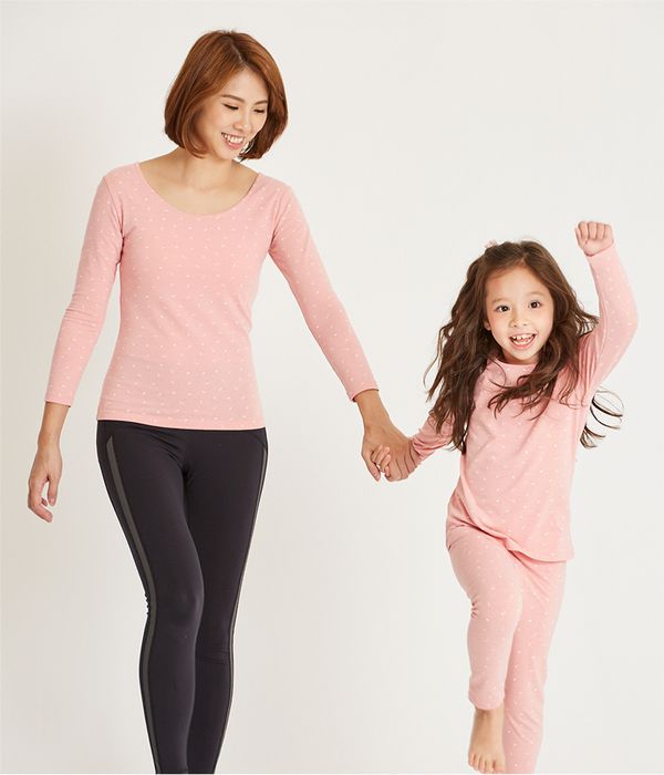 麗嬰房 Little moni - 發熱紗圓領上衣-成人-粉紅