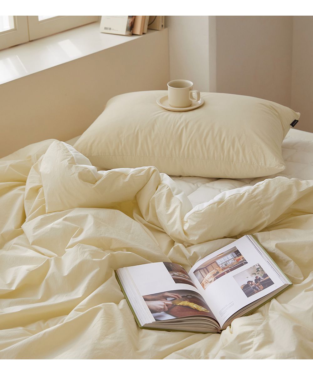 韓國 Maatila - 高密度60支棉舒柔超細纖維棉被(冬被)-奶油黃