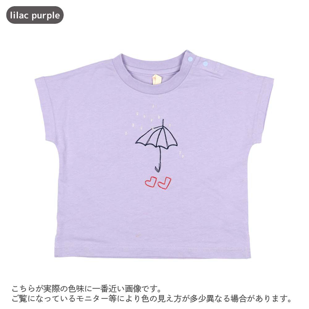 日本 ma lalumiere store - 純棉手繪風素雅短袖上衣-腳踏車-薄荷綠