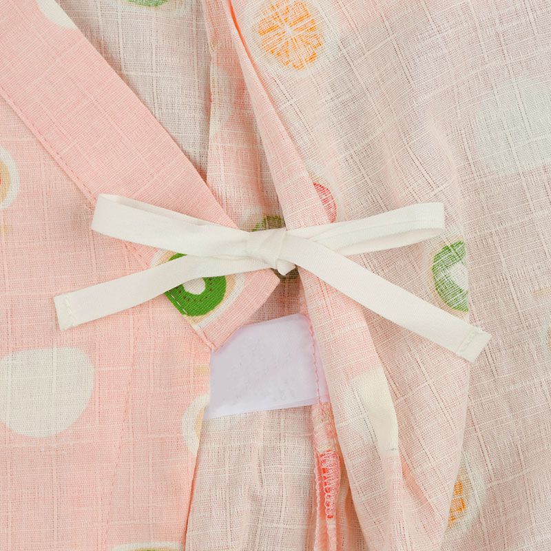 akachan honpo - 甚平分腳連身衣-水果大福-粉紅色