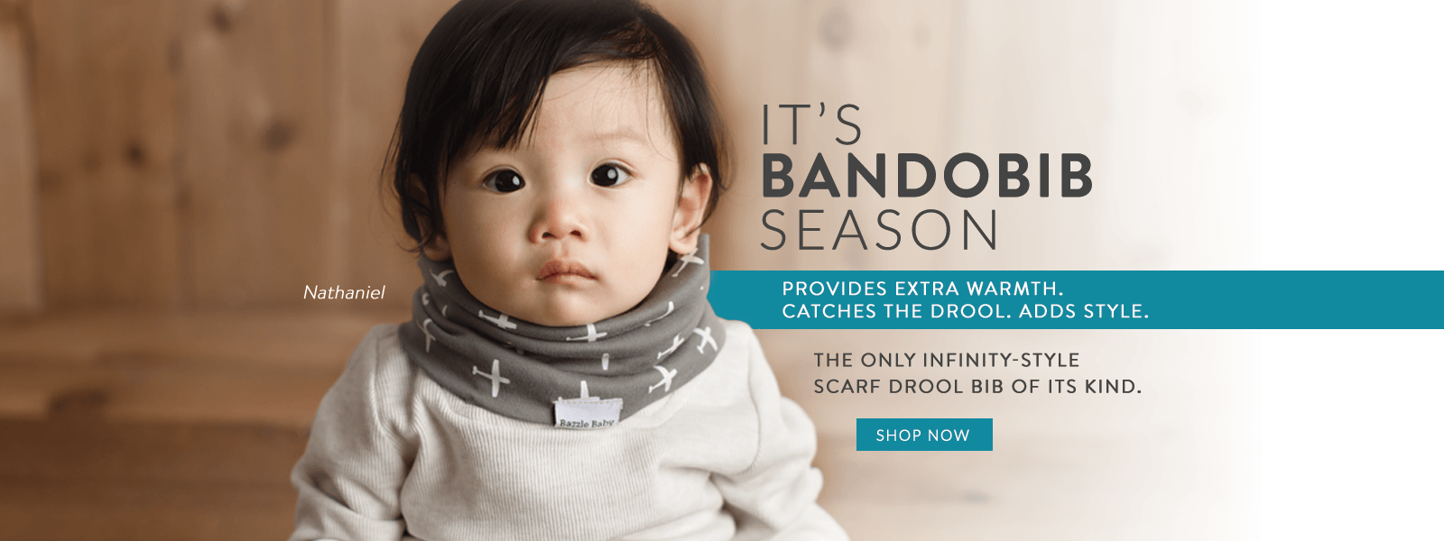 美國 Bazzle baby - 寶寶脖圍圍兜-繽紛愛心 (41*20cm/1入)