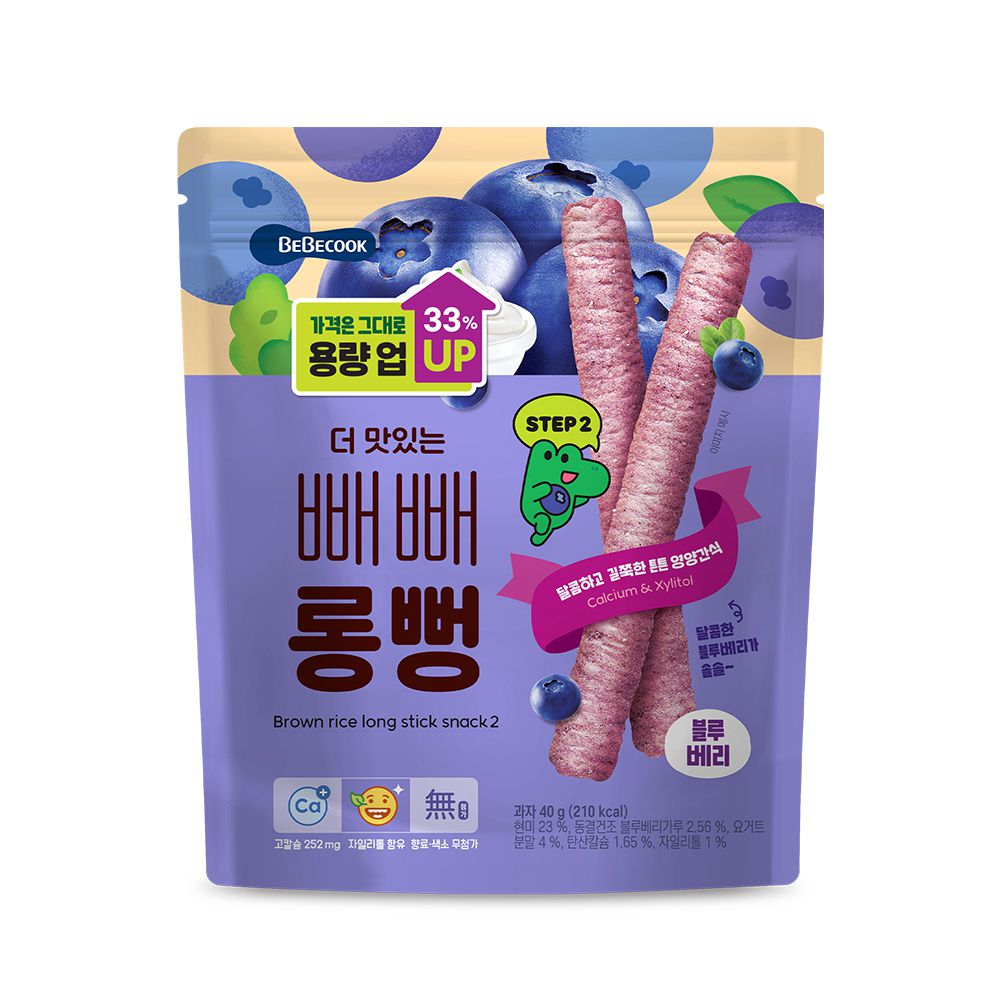 BEBECOOK 寶膳 - 幼兒初食綿綿貝貝棒-藍莓優格(12M+)-40g