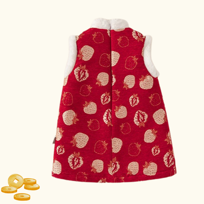 拜年服 過年新年洋裝 紅色洋裝 