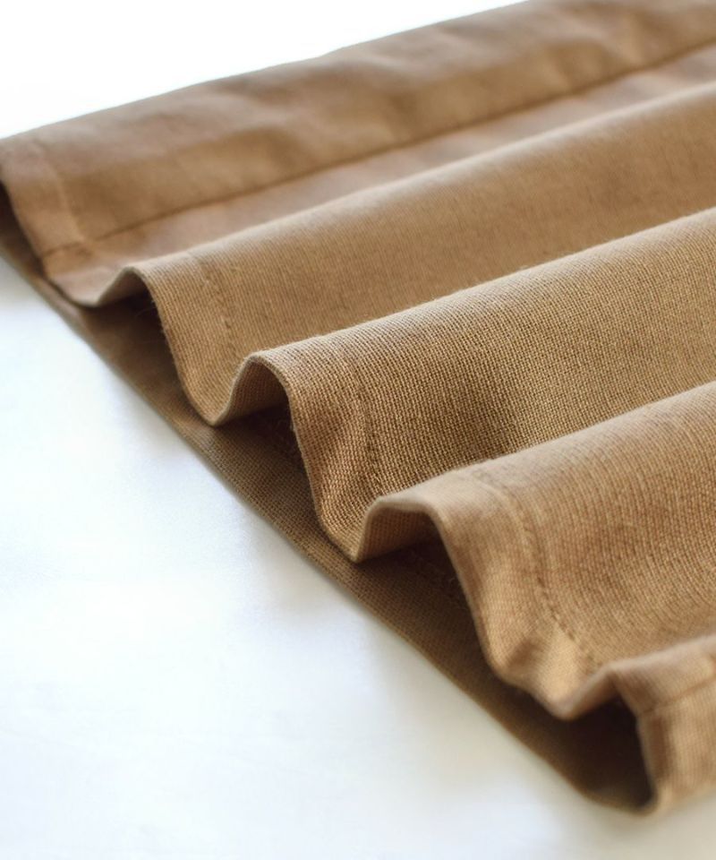 日本 zootie - 自然感棉麻透氣修身寬褲-軍綠