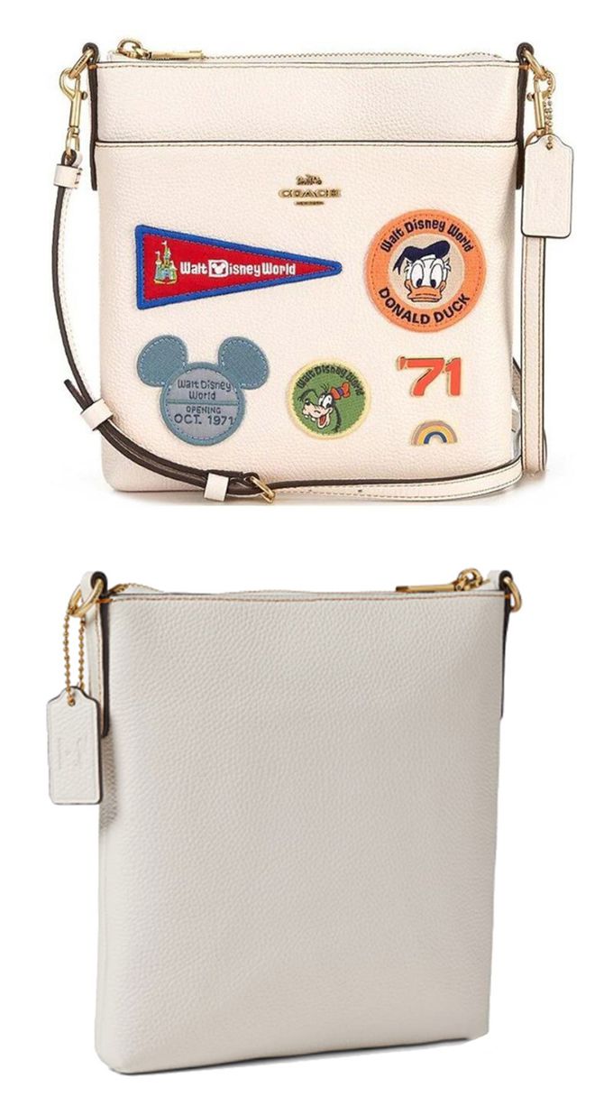 COACH - 迪士尼聯名皮革斜背包-白色