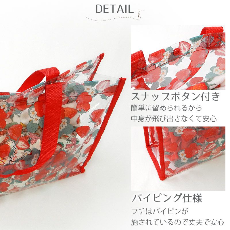 日本 ZOOLAND - 防水PVC手提袋/游泳包-E悠遊企鵝-水藍 (25x34x11cm)