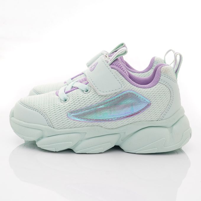 FILA - 電燈透氣慢跑運動鞋-2-J437X-339水藍(中大童段)-運動鞋-水藍