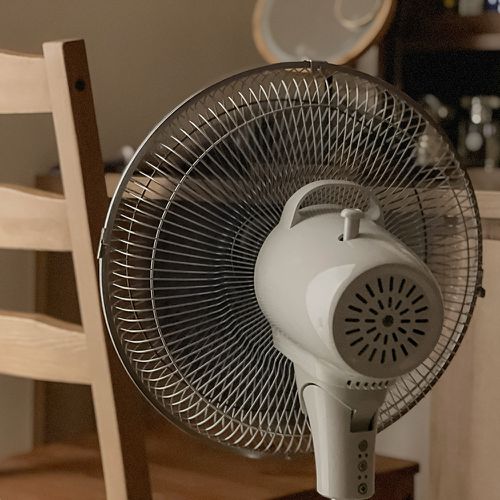 日本KOIZUMI 12吋復古電風扇 (藍白款)-藍白 (12吋 藍白)-3.7kg