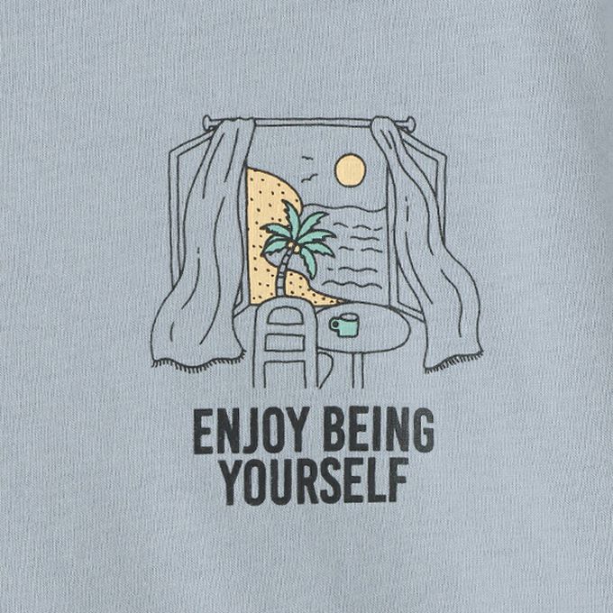 日本 petit main - 100%棉 清新印花短袖上衣-BROOKLYN-薄荷綠