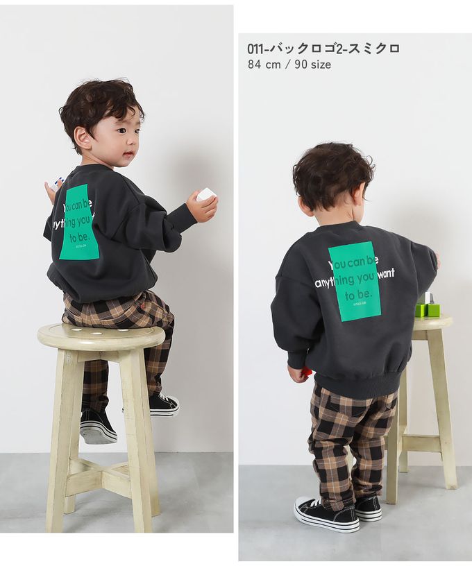 日本 devirock - 裏起毛定番印花長袖上衣-巨大檸檬-黑