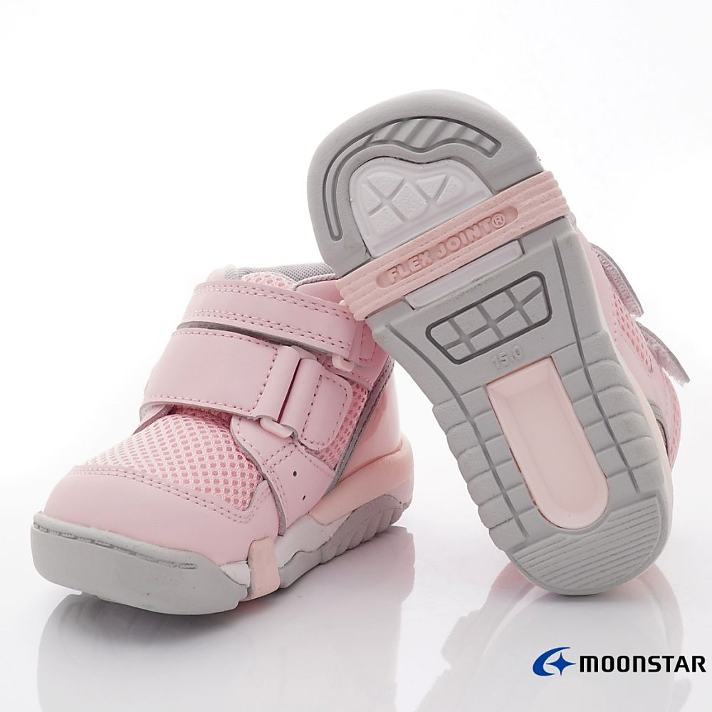 Moonstar日本月星 - 物理師推薦護踝專業矯正機能款-多附一雙鞋墊(中小童)-運動鞋-粉