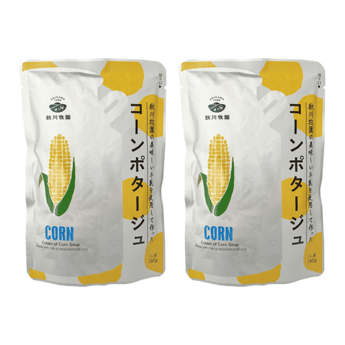 秋川牧園 - 日式玉米濃湯160gX2包-效期2024.5.10