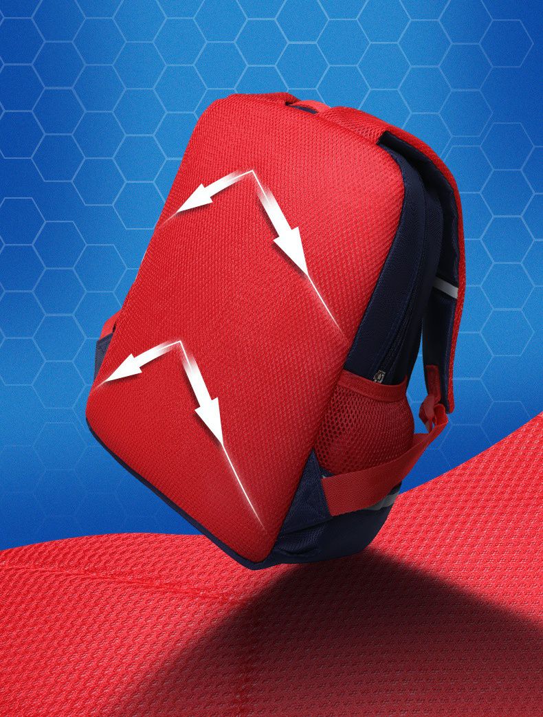 大容量輕量透氣書包-卡通人物杰特與小夥伴-印花藍 (建議90~120cm)-28x17x38cm