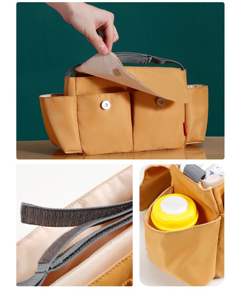 insular - 防水大容量嬰兒推車收納掛袋-淡粉色 (36x11.5.17cm)