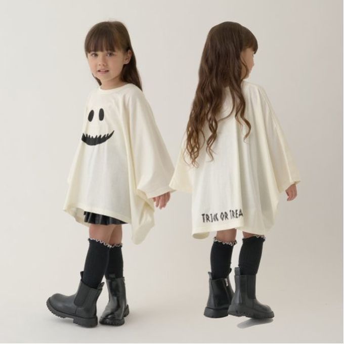 日本 b-ROOM - 萬聖節寬版造型上衣-幽靈-炭灰