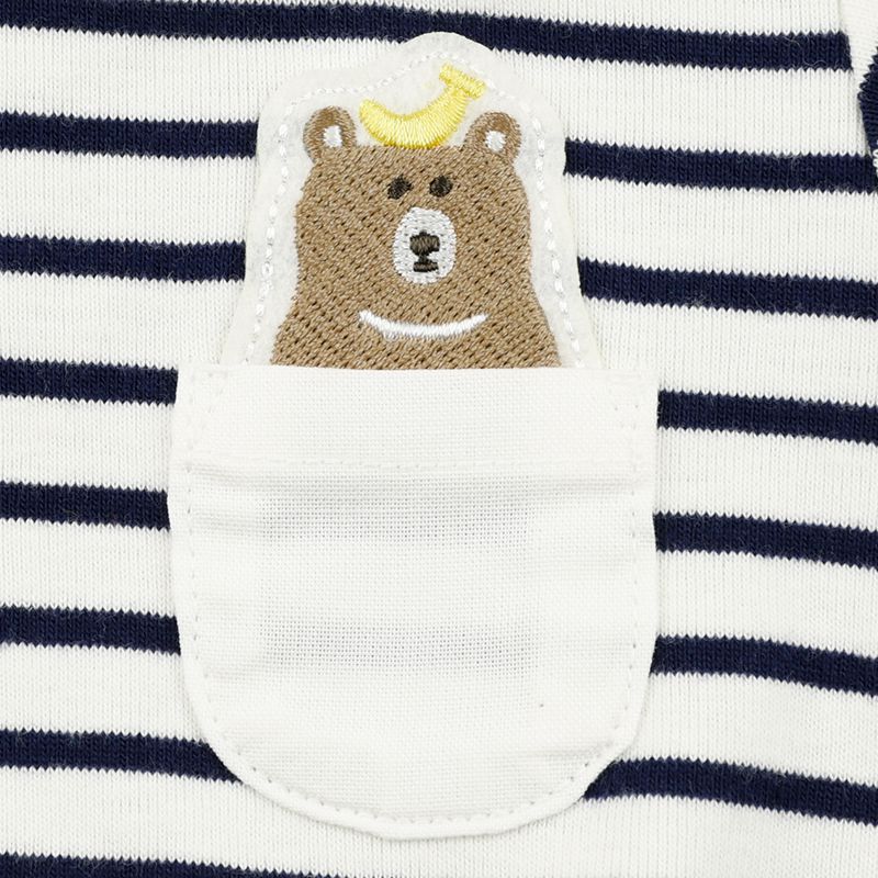 akachan honpo - 男短袖外出包屁衣-象牙白色