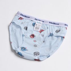 韓國 Mellisse - 韓製棉混紡三角褲(男寶)-卡通人物蜘蛛人-天藍