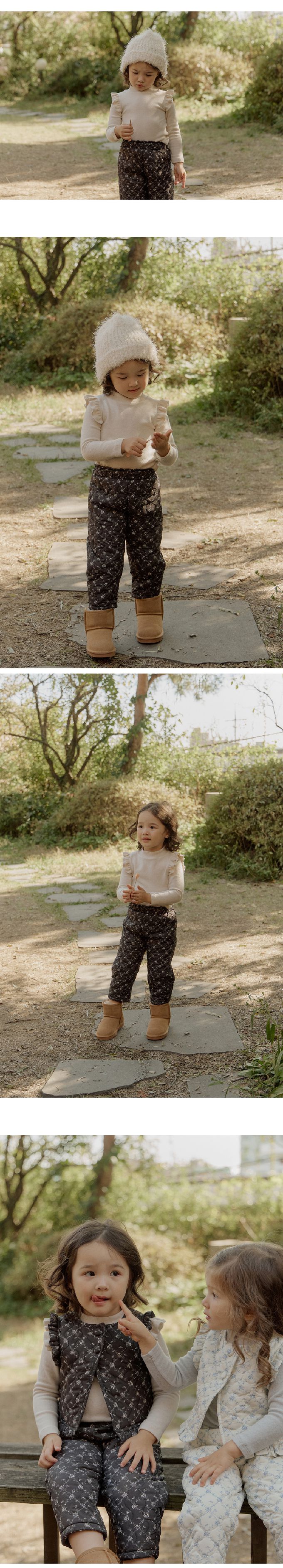 韓國 Puellaflo - 荷葉布邊小領長袖上衣-米