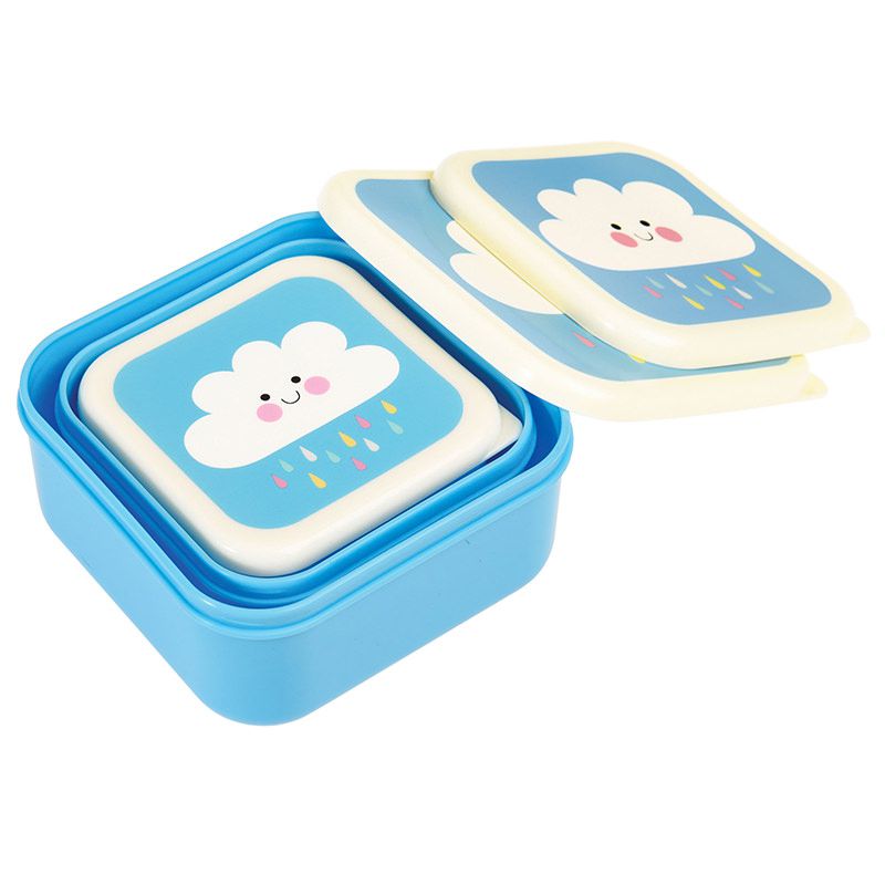 英國 Rex London - 餐盒/零食盒3入組-快樂雲