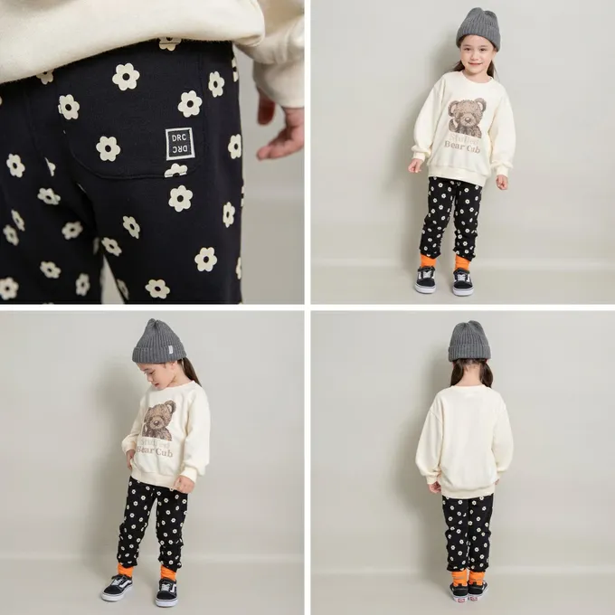 日本 BRANSHES - 定番超彈力百搭長褲-格子-灰X白