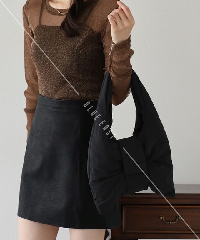 日本 BLUE EAST - 大蝴蝶結造型柔軟2way側背/手提包-黑