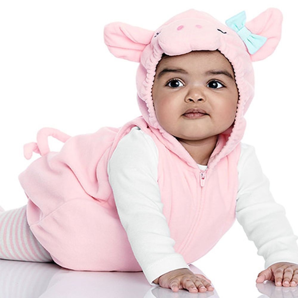 美國 Carter's - 嬰幼兒造型套裝兩件組-可愛粉豬