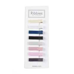 英國 Ribbies - 中性單色髮夾8入組