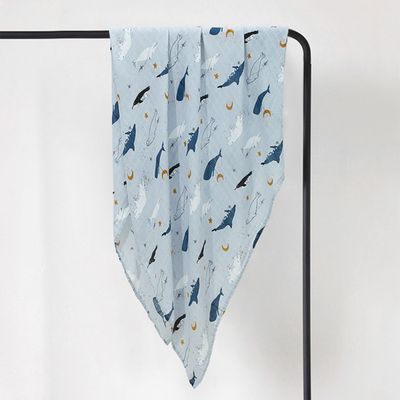 Muslin Tree - 竹纖維多功能嬰兒包巾-游魚鯨夢 (120*120cm)
