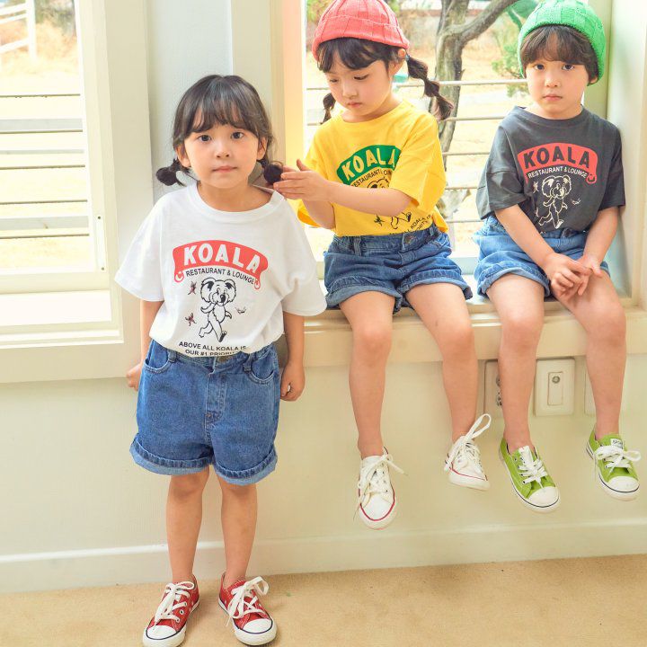 韓國 Hanab - 跳舞無尾熊純棉T-黃