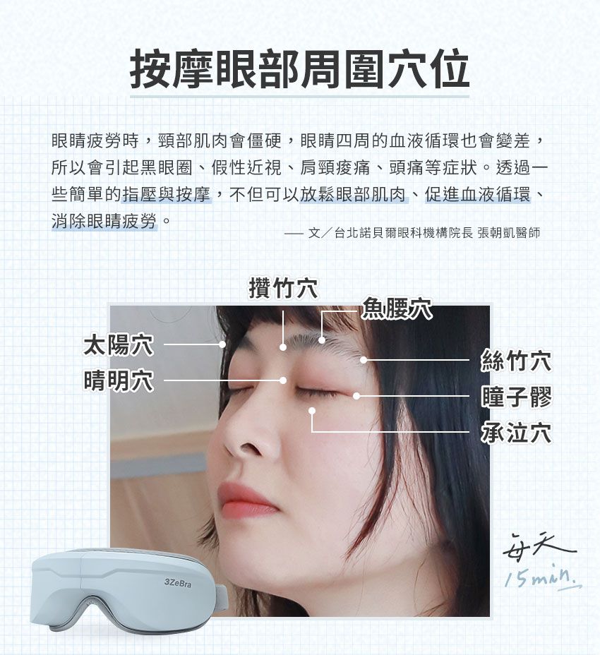 3ZeBra - 5C莫蘭迪音樂按摩眼罩-至尊款-莫蘭迪藍-376g