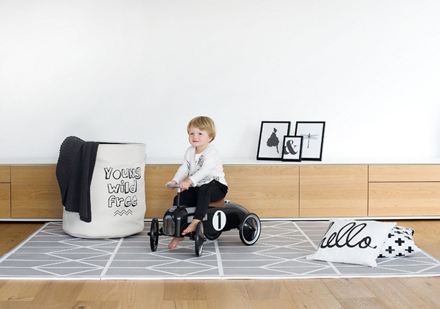 德國 toddlekind - 北歐風系列遊戲地墊-卵石灰-一組6片