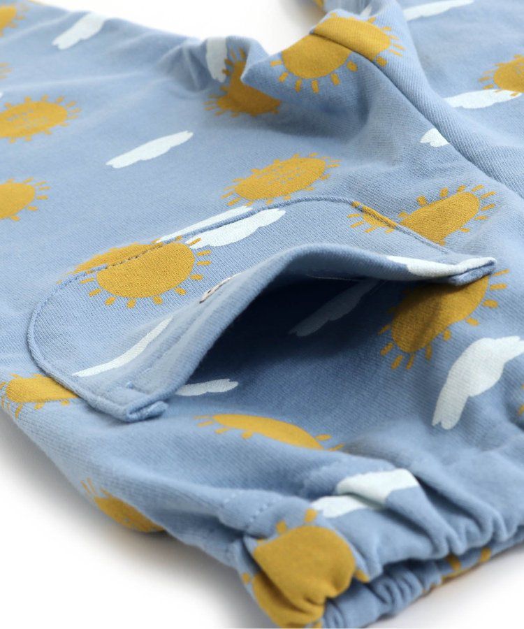 日本 BREEZE - 休閒百搭鬆緊長褲(9分丈)-小車車-淺灰