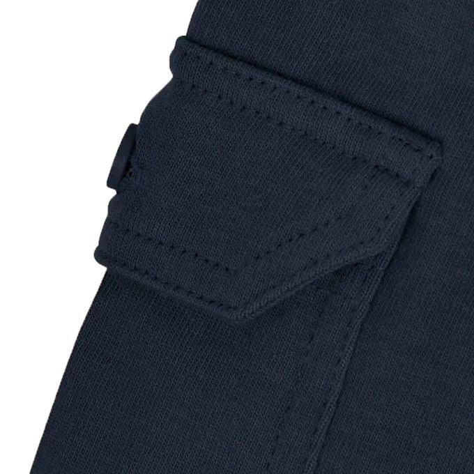 英國 JoJo Maman BeBe - 超優質嬰幼兒/兒童100%純棉綁繩工裝短褲2入組-海軍藍