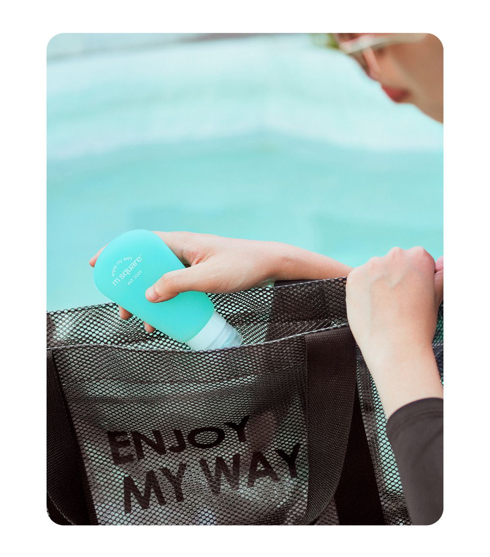 M Square - 旅行便攜分裝瓶(S、M、L組合)-淺粉色