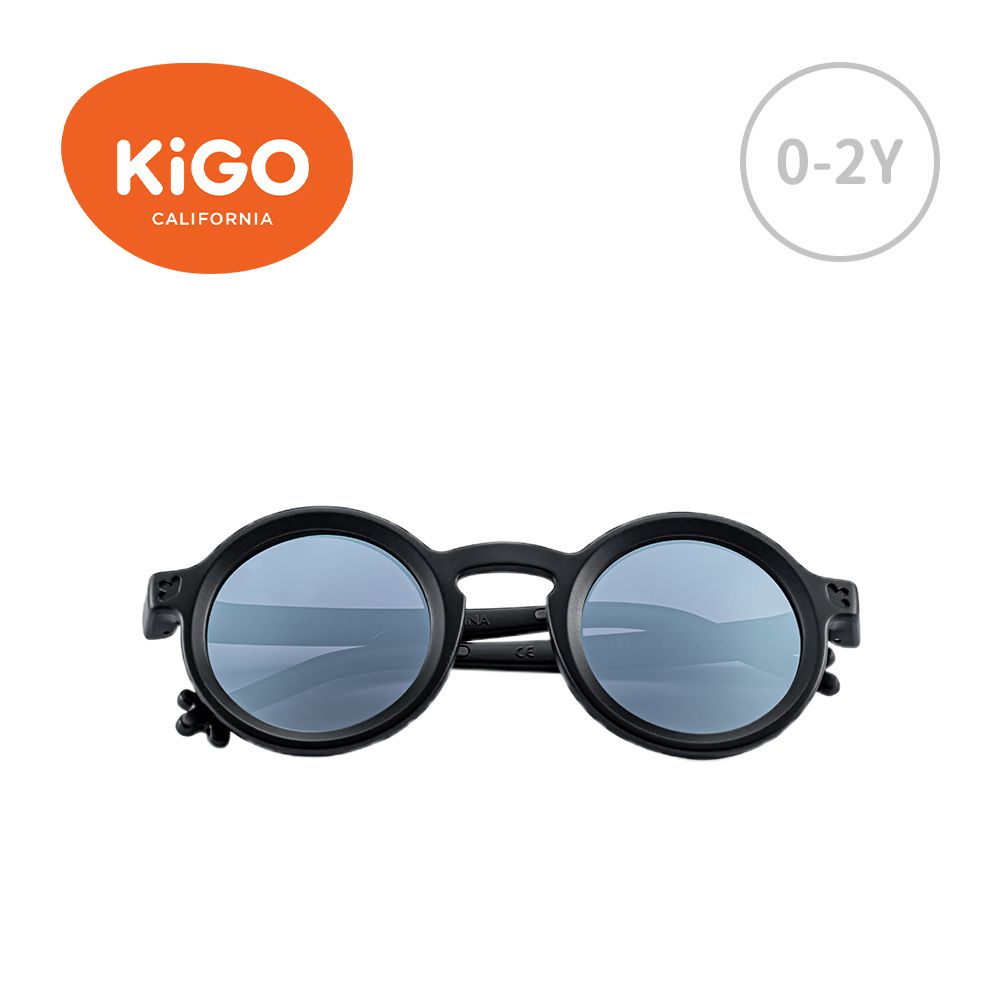Little Monster+ 抗UV高彈力偏光兒童太陽眼鏡 墨鏡-曜石黑-0-2Y