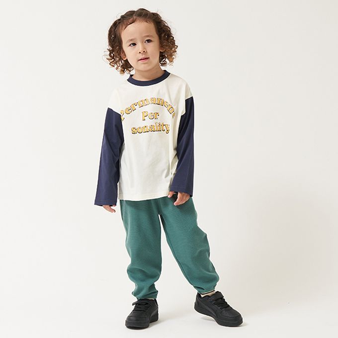 日本 b-ROOM - 彈性舒適百搭長褲-煙燻綠