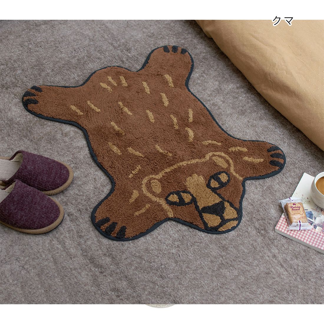 日本 TOMO - 動物系 短絨吸水腳踏墊/地墊-老虎-トラ (69×54cm)