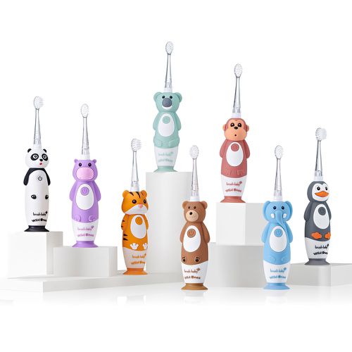WildOnes 充電式兒童聲波電動牙刷-棕熊柏尼克-0-10Y