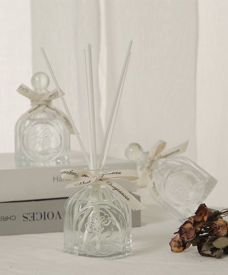 法式復古貴族浮雕玻璃瓶-室內精油香氛組-威斯汀白茶香-五星級高級飯店指定淡雅白茶香-100 mL