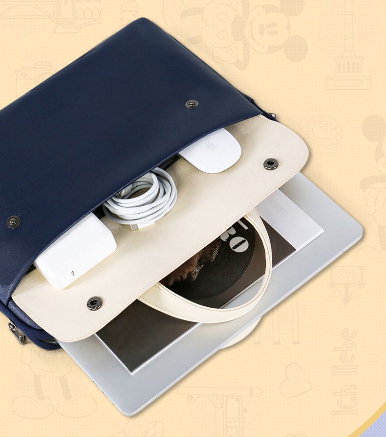 迪士尼手提電腦包-MICKEY MOUSE-深藍+米白