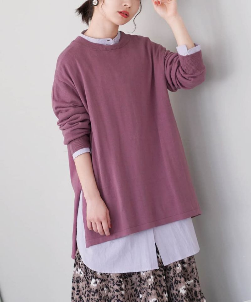 日本 zootie - 純棉薄針織百搭長袖上衣-黑