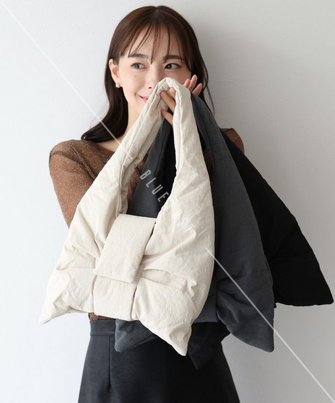 日本 BLUE EAST - 大蝴蝶結造型柔軟2way側背/手提包-黑