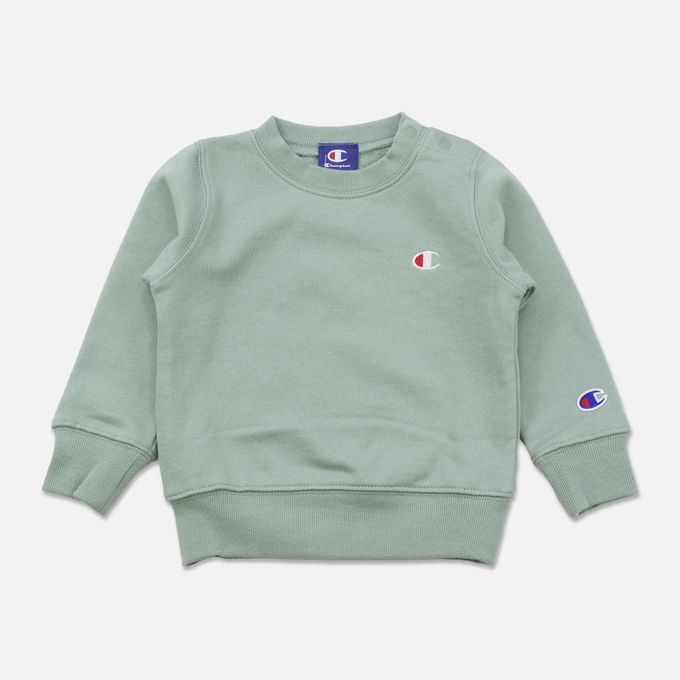 日本 Chil2 - Champion聯名 裏毛定番長袖上衣-白