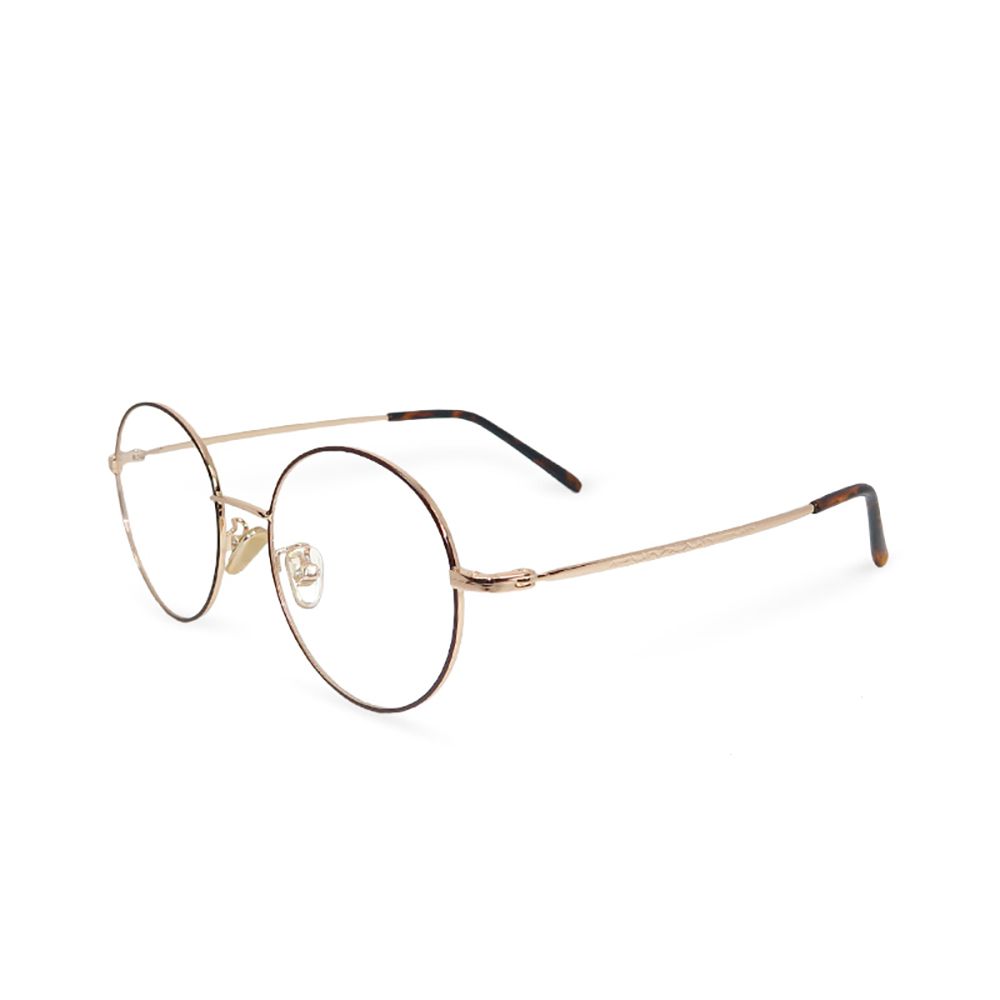 ALEGANT - 復古潮流設計金色圓框UV400濾藍光眼鏡