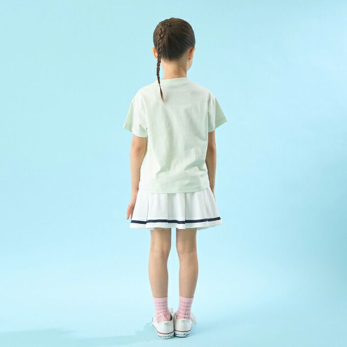 日本 Lycee mine - 純棉百搭印花短袖上衣-大紅心-灰