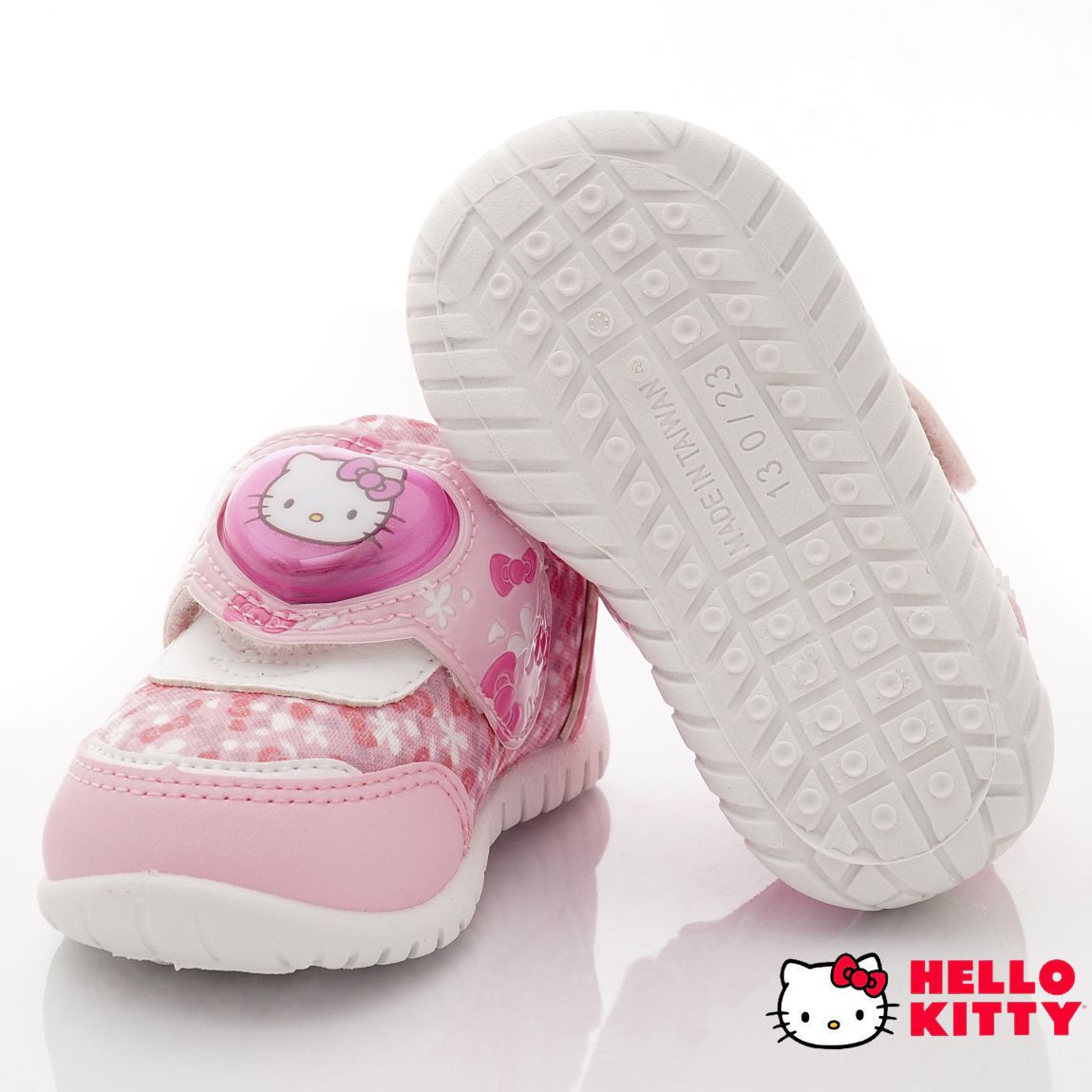HELLO KITTY - 台灣製甜心電燈休閒款(小童段)-運動鞋-粉