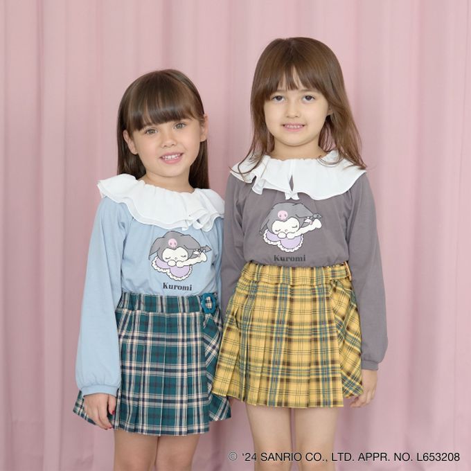 日本 Lycee mine - 聯名款 正反2way薄紗領長袖上衣-布丁狗-薄荷綠