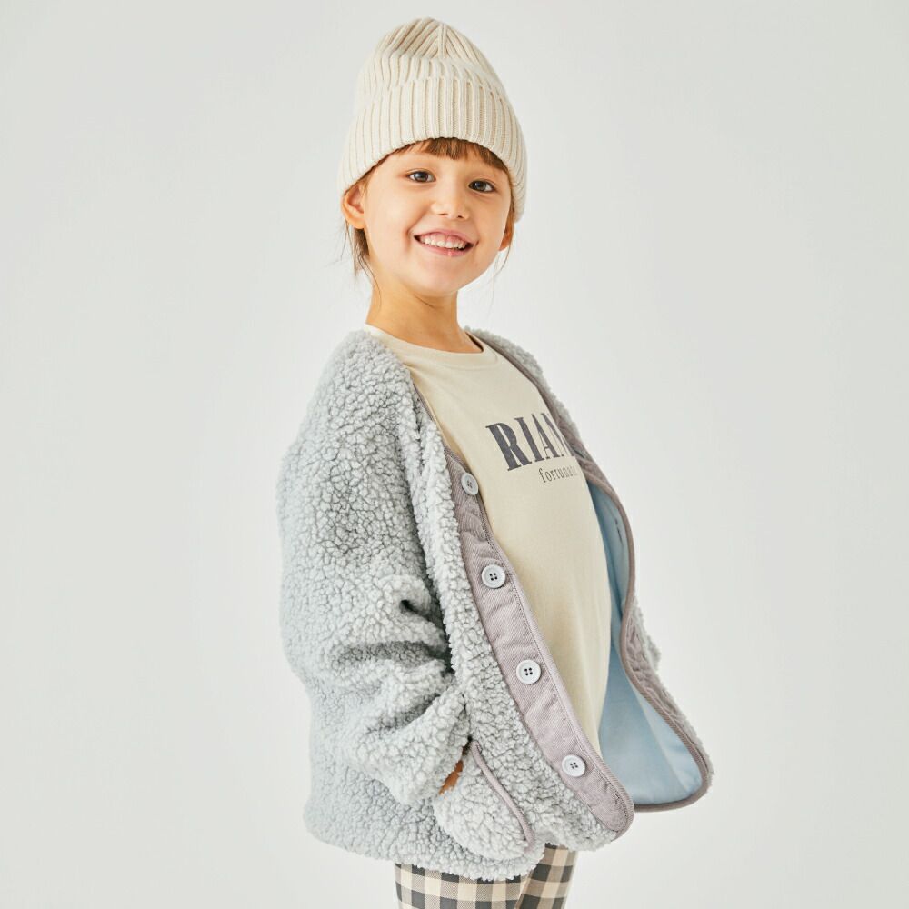 日本 evercloset - 泰迪熊溫暖蓬鬆鈕扣外套-粉紅